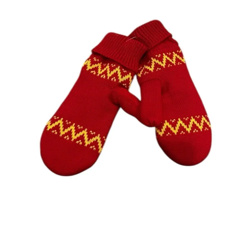 Kahlúa Red and Yellow Knit Mittens